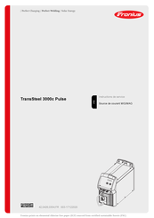 Fronius TransSteel 3000c Pulse Instructions De Service