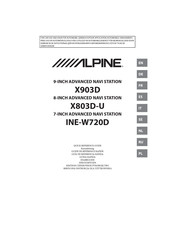 Alpine X903D-G7 Guide De Référence Rapide
