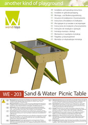 wendi toys Sand & Water Picnic Table Instructions D'installation Et D'utilisation