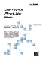 Iiyama PROLITE B2475HDS Mode D'emploi