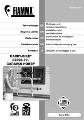 Fiamma CARRY-BIKE 02093-77-CARAVAN HOBBY Instructions De Montage Et Mode D'emploi