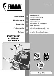Fiamma CARRY-BIKE 02093A38 BACKPACK Instructions De Montage Et Mode D'emploi
