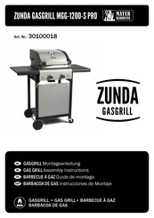 Mayer Barbecue ZUNDA GASGRILL MGG-1200-S PRO Guide De Montage