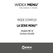 Widex MENU ME-19 Mode D'emploi