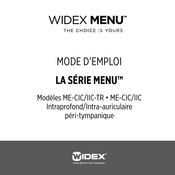Widex MENU ME-CIC/IIC Mode D'emploi