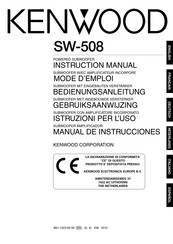 Kenwood SW-508 Mode D'emploi