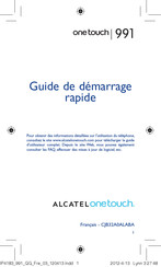 Alcatel Onetouch 991 Guide De Démarrage Rapide