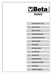 Beta 1936/5 Mode D'emploi