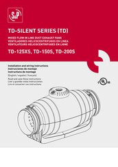 S&P TD-125XS Instructions De Montage
