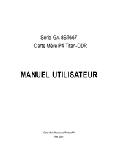 Gigabyte GA-8ST667 Série Manuel De L'utilisateur