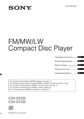 Sony CDX-GT232 Mode D'emploi
