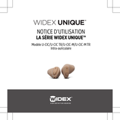 Widex UNIQUE U-CIC-M TR Notice D'utilisation