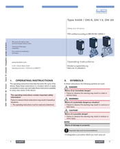 Burkert 5406 DN 13 Manuel D'utilisation