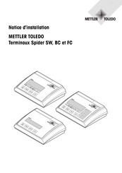 Mettler Toledo Spider SW Notice D'installation