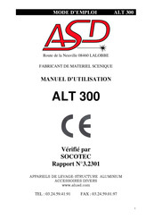 ASD ALT 300 Mode D'emploi