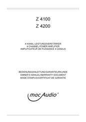 MAC Audio Z 4100 Mode D'emploi