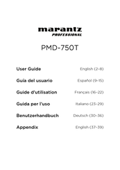 Marantz professional PMD-750T Guide D'utilisation