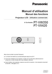 Panasonic PT-VX420 Manuel D'utilisation
