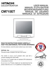 Hitachi CM715ET Manuel D'utilisation