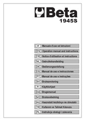 Beta 1945S Notice D'utilisation Et Instructions