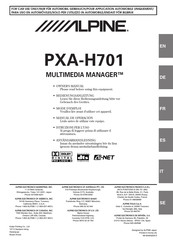 Alpine PXA-H701 Mode D'emploi