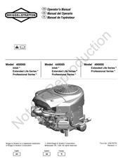 Briggs & Stratton Extended Life 490000 Manuel De L'opérateur