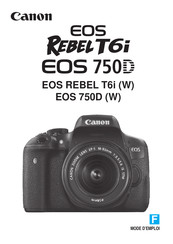 Canon EOS REBEL T6i W Mode D'emploi