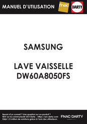 Samsung DW60A807 Série Manuel D'utilisation