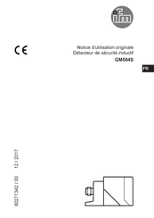 IFM GM504S Notice D'utilisation Originale