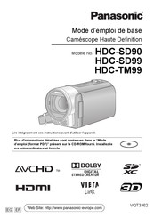 Panasonic HDC-TM99 Mode D'emploi De Base