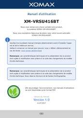 Xomax XM-VRSU416BT Manuel D'utilisation
