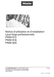 Miele PWM 920 Notice D'utilisation Et D'installation