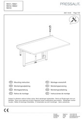 Pressalit R8721 Notice De Montage