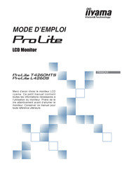 Iiyama ProLite L4260S Mode D'emploi