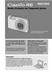 Ricoh Caplio R6 Mode D'emploi