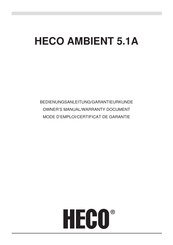 Heco AMBIENT 5.1A Mode D'emploi