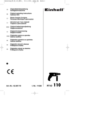 EINHELL RT-ID 110 Mode D'emploi D'origine