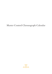 Jaeger-Lecoultre Master Control Chronograph Calendar Mode D'emploi