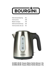 Bourgini Classic Deluxe 1.0 Mode D'emploi