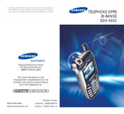 Samsung SGH-X600 Mode D'emploi