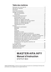 Hardi MASTER-HFY Manuel D'instruction