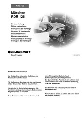 Bosch BLAUPUNKT Munchen RDM 126 Mode D'emploi