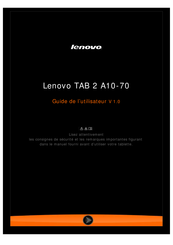 Lenovo TAB 2 A10-70 Guide De L'utilisateur
