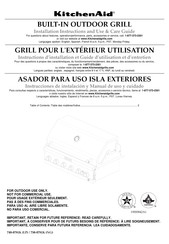 KitchenAid 750-0781K Instructions D'installation Et Guide D'utilisation Et D'entretien