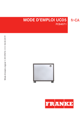 Franke UC05 Mode D'emploi