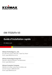 Edimax EW-7722UTn V3 Guide D'installation Rapide