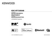 Kenwood KDC-BT720DAB Mode D'emploi