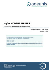 ADEUNIS sigfox MODBUS MASTER Guide Utilisateur