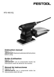 Festool RTS 400 EQ Guide D'utilisation