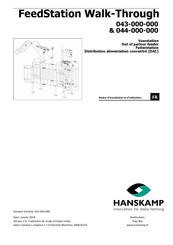 Hanskamp FeedStation Walk-Through 043-000-000 Notice D'installation Et D'utilisation
